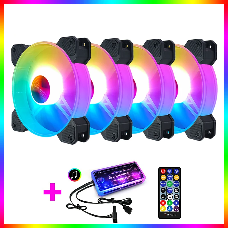 Coolmoon Computer Chassis PC Fan AURA SYNC Support Adjust RGB Cooling Fan 120mm Quiet Control Computer Cooling RGB Case Fans
Coolmoon Computer Chassis PC Fan AURA SYNC Support Adjust RGB Cooling Fan 120mm Quiet Control Computer Cooling RGB Case Fans