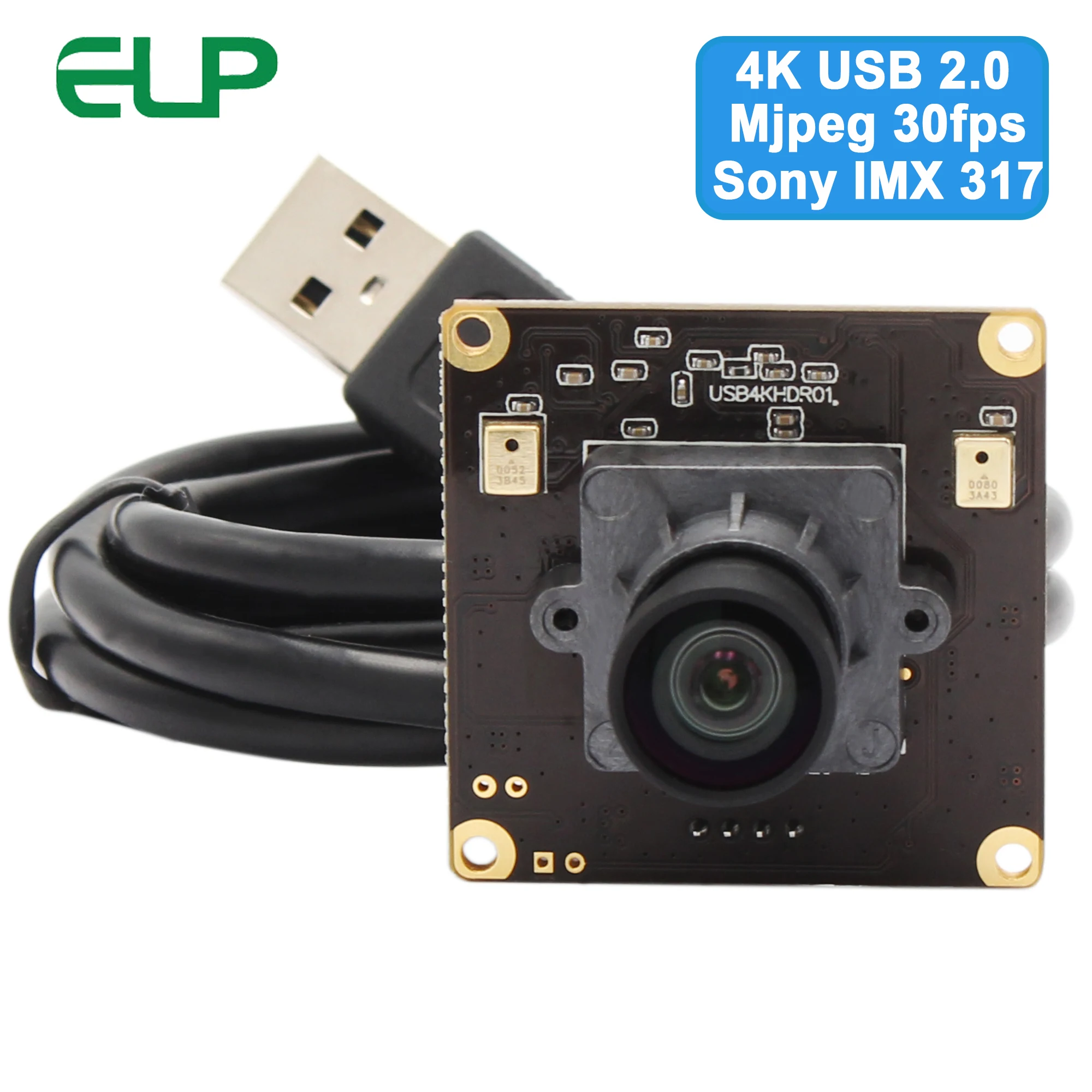 

High resolution 4K Camera Module 3840x2160 Sony IMX317 Mjpeg 30fps Mini USB Webcam Video Web Camera Module for Document Scaning