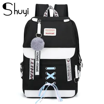 Women Bag Canvas Usb School Bags For Girls Teenagers Backpack Women Bookbags Black 2020 Large Capacity Schoolbag Women Backpack
Women Bag Canvas Usb School Bags For Girls Teenagers Backpack Women Bookbags Black 2020 Large Capacity Schoolbag Women Backpack