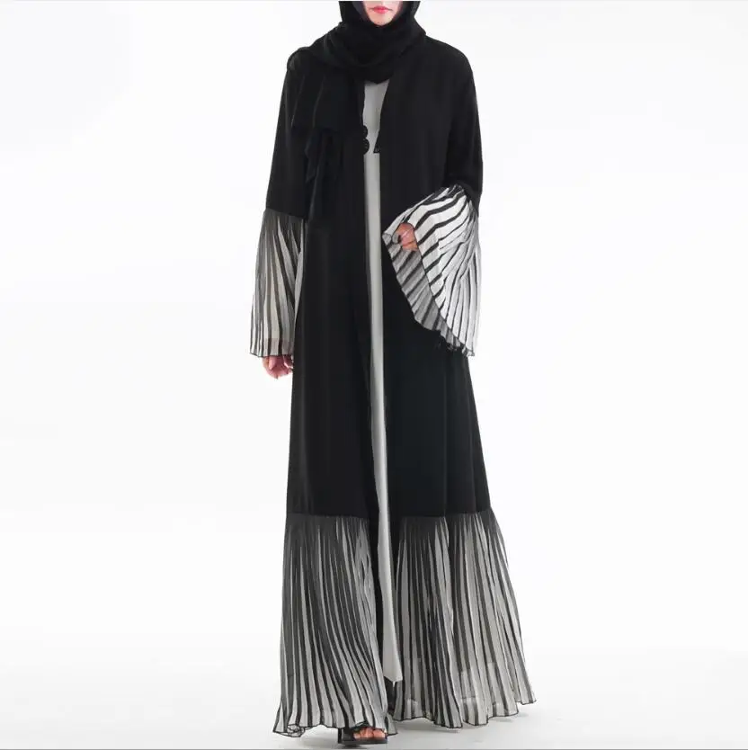 Muslim Dress Open Abaya Kimono Jilbab Femme Musulman New Clothes Turkish Burka Pleated Cardigan Robe Marocaine Dubai Black Oman
Muslim Dress Open Abaya Kimono Jilbab Femme Musulman New Clothes Turkish Burka Pleated Cardigan Robe Marocaine Dubai Black Oman