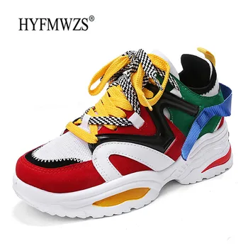 HYFMWZS Fashion Contrast Color Platform Sneakers Women Korean Casual Shoes White Zapatillas Mujer Personality Double Strap 35-40
HYFMWZS Fashion Contrast Color Platform Sneakers Women Korean Casual Shoes White Zapatillas Mujer Personality Double Strap 35-40