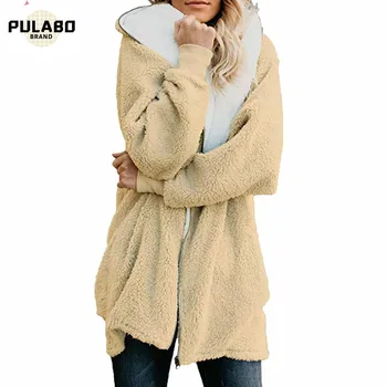 

Winter Coat For Women Faux Fur Fleece Jacket Sherpa Lined Zip Up Hoodies Cardigan Womens Plus Size Fashions Cape Coat