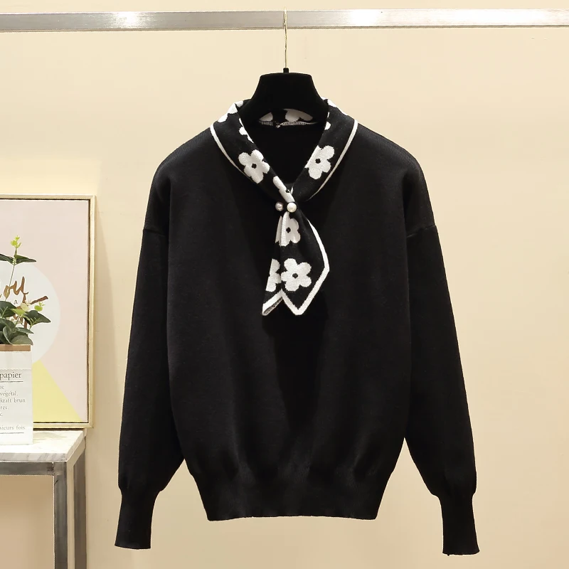 Plus Size Women's Autumn 2020 New Oversized Bow Turn-Down Collar Long-sleeved Knitted Bottoming Sweater Korean Japan Tops GX1214
Plus Size Women's Autumn 2020 New Oversized Bow Turn-Down Collar Long-sleeved Knitted Bottoming Sweater Korean Japan Tops GX1214