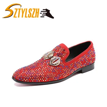 Men Casual Comfort Shoes Rhinestones Genuine Leather Men Loafers Slippers Flats Luxury Fashion Sequin Dress Shoes Moccasins
Men Casual Comfort Shoes Rhinestones Genuine Leather Men Loafers Slippers Flats Luxury Fashion Sequin Dress Shoes Moccasins