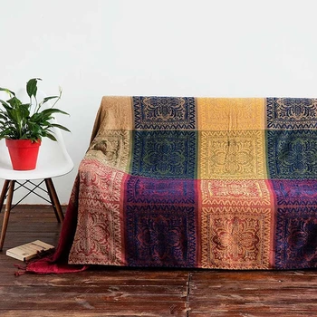 Bohemian Sofa Blanket With Tassel Colorful Geometric Patchwork Chenille Decorative Throw on Sofa Bed Travel Blanket Picnic Mat 
Bohemian Sofa Blanket With Tassel Colorful Geometric Patchwork Chenille Decorative Throw on Sofa Bed Travel Blanket Picnic Mat
