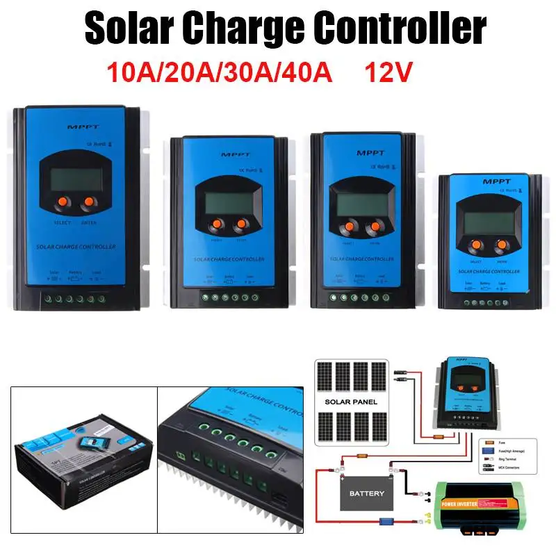 10/20/30/40A Solar Charge Controller 12V Auto PWM 5V Output Solar Cell Panel Regulator PV Home Battery Charger LCD
10/20/30/40A Solar Charge Controller 12V Auto PWM 5V Output Solar Cell Panel Regulator PV Home Battery Charger LCD