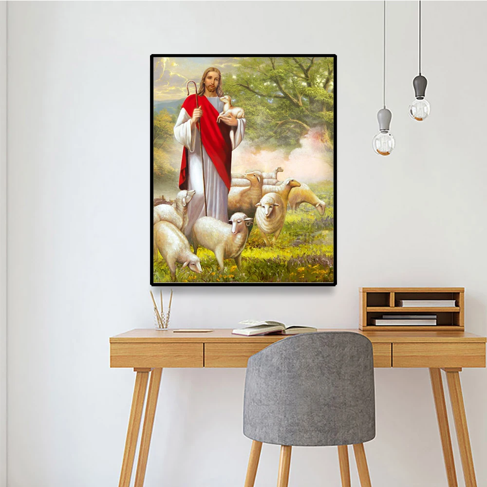 Jesus Shepherd Canvas Painting Classic Jesus Christ Church Room Decoration Retro Posters And Prints Wall Art Decor Picture
Jesus Shepherd Canvas Painting Classic Jesus Christ Church Room Decoration Retro Posters And Prints Wall Art Decor Picture