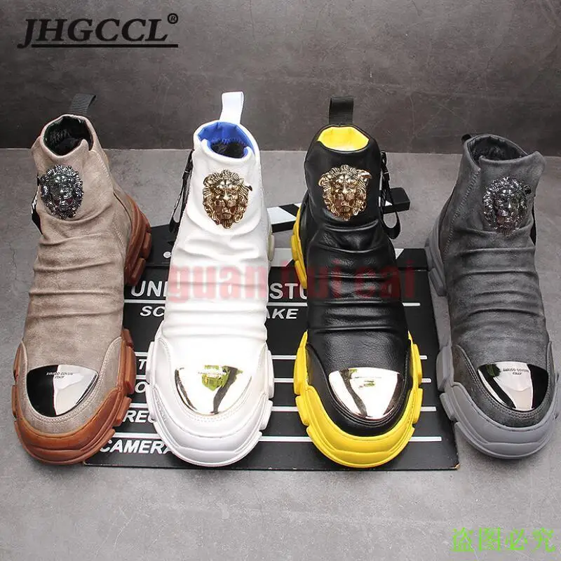 New brand designer men's shoes high quality leather loafers rivet shoes, high collar casual shoes, crease resistant leather
New brand designer men's shoes high quality leather loafers rivet shoes, high collar casual shoes, crease resistant leather