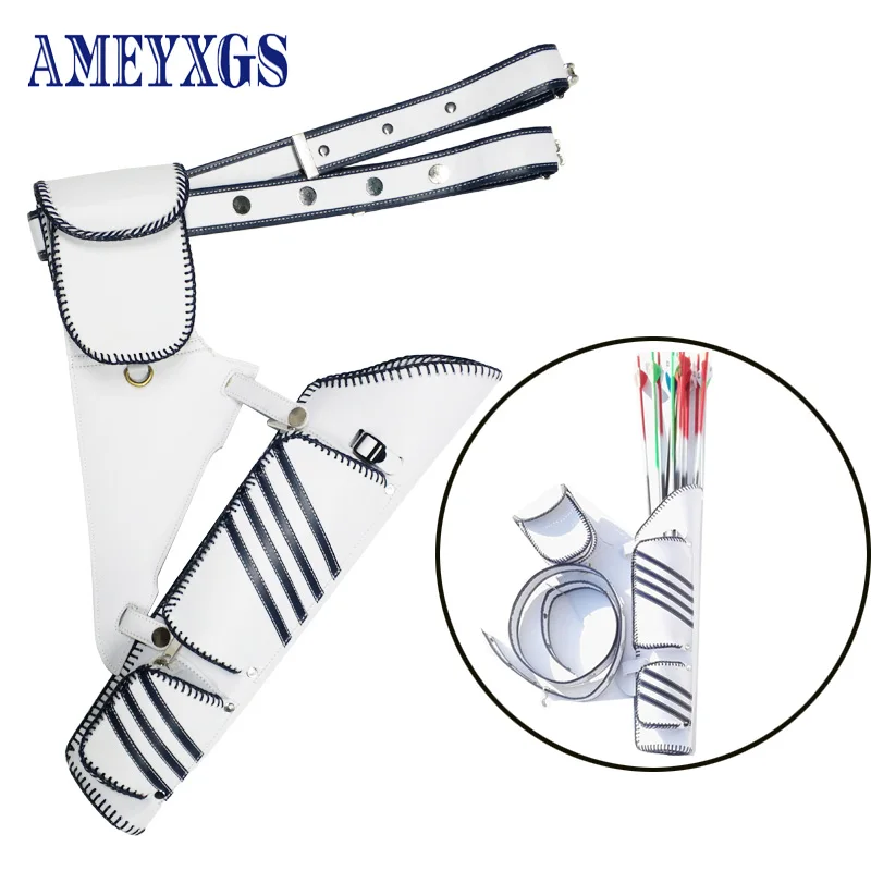 1set Archery Arrow Quiver Holder 24pcs Arrows Hunting Accessories Waist Hanging Adjustable Belt Bag Leather For Bow Shooting
1set Archery Arrow Quiver Holder 24pcs Arrows Hunting Accessories Waist Hanging Adjustable Belt Bag Leather For Bow Shooting