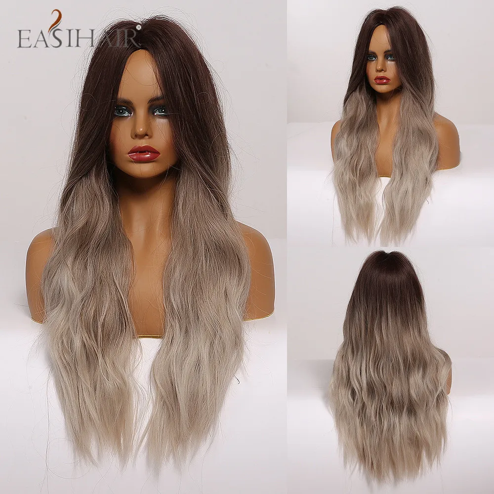 EASIHAIR Ombre Dark Brown Blonde Long Water Wave Synthetic Wigs Middle Part Cosplay Female Heat Resistant Wigs for Black Women
EASIHAIR Ombre Dark Brown Blonde Long Water Wave Synthetic Wigs Middle Part Cosplay Female Heat Resistant Wigs for Black Women