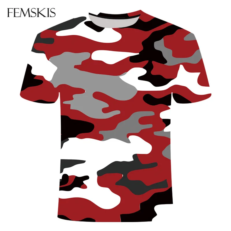 FEMSKIS New Fashion Wholesale 3D T-shirt Printing Camouflage Tshirt For Women Men Tops Tees Funny Clothes Short Sleeves Shirt 
FEMSKIS New Fashion Wholesale 3D T-shirt Printing Camouflage Tshirt For Women Men Tops Tees Funny Clothes Short Sleeves Shirt