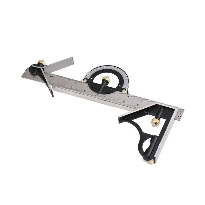 300mm/12" Stainless Steel Multifunction Protractor Angle Ruler Depth Height Marking Spirit Level Gauge Ruler Measure Tools
300mm/12" Stainless Steel Multifunction Protractor Angle Ruler Depth Height Marking Spirit Level Gauge Ruler Measure Tools