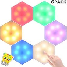 6 Pieces LED Wall Hexagon Lights Remote Control Hex Smart Modular Light Panels Touch Sensitive Modular RGB Colorful Light with U
6 Pieces LED Wall Hexagon Lights Remote Control Hex Smart Modular Light Panels Touch Sensitive Modular RGB Colorful Light with U