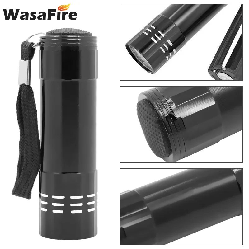 Ultra Bright Mini Pocket LED Flashlight Aluminium Alloy 9 LED Tactical Torch Lamp UV Violet Flashlight Light For Money Detector
Ultra Bright Mini Pocket LED Flashlight Aluminium Alloy 9 LED Tactical Torch Lamp UV Violet Flashlight Light For Money Detector