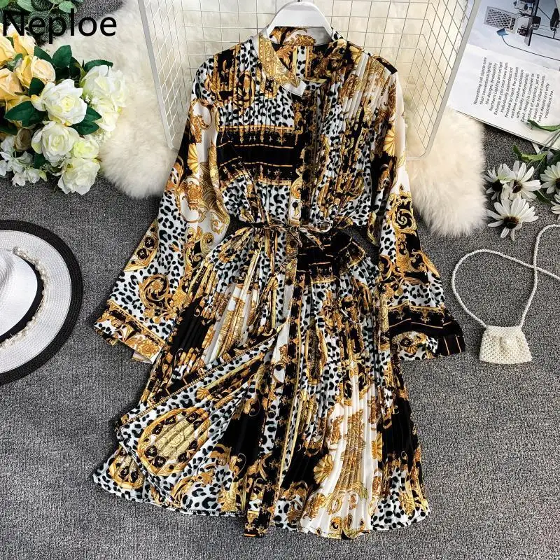 Neploe Occident Style Geometric Print Totem Robe Female Slim Waist Lace Up Pleat A Line Vestido Loose Plus Size Dress Fall 45939
Neploe Occident Style Geometric Print Totem Robe Female Slim Waist Lace Up Pleat A Line Vestido Loose Plus Size Dress Fall 45939