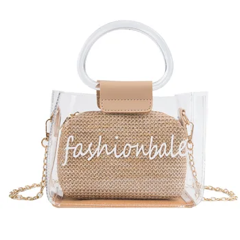 2020 New Casual Handbag High Quality PVC Beach Transparent Bags For Kids Girls Clucth Woven Purses Women Shoulder Crossbody Bag
2020 New Casual Handbag High Quality PVC Beach Transparent Bags For Kids Girls Clucth Woven Purses Women Shoulder Crossbody Bag
