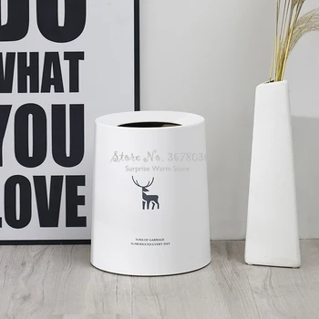Nordic Reindeer Trash Can Danish Personality Creative Wastebasket Trash Can Litter Container Plastic Garbage Bin 8L/12L Durable
Nordic Reindeer Trash Can Danish Personality Creative Wastebasket Trash Can Litter Container Plastic Garbage Bin 8L/12L Durable