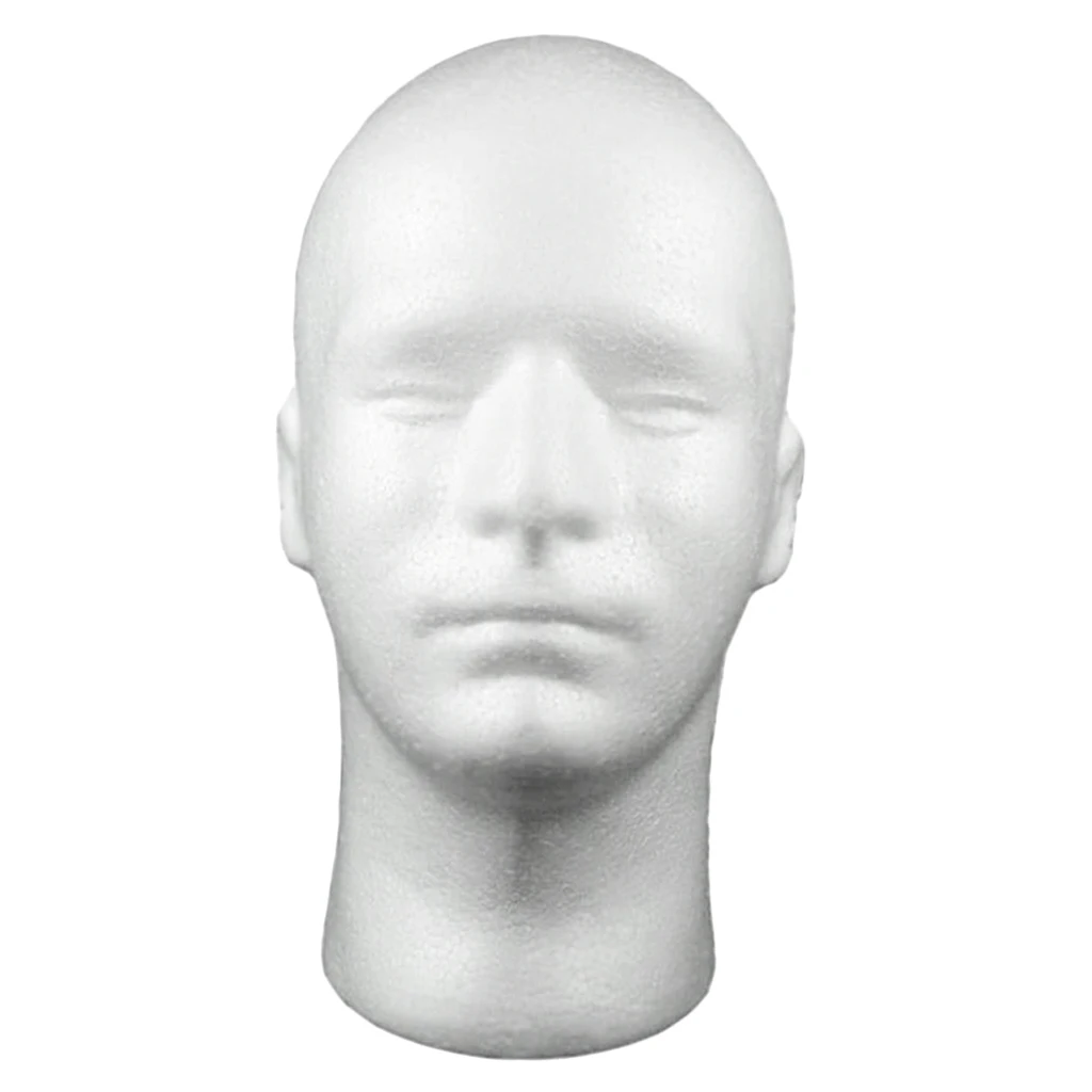 3 Pieces Man Styrofoam Foam Mannequin Head for Glasses Headsets f/ Salon 3 Pieces Man Styrofoam Foam Mannequin Head for Glasses Headsets f/ Salon