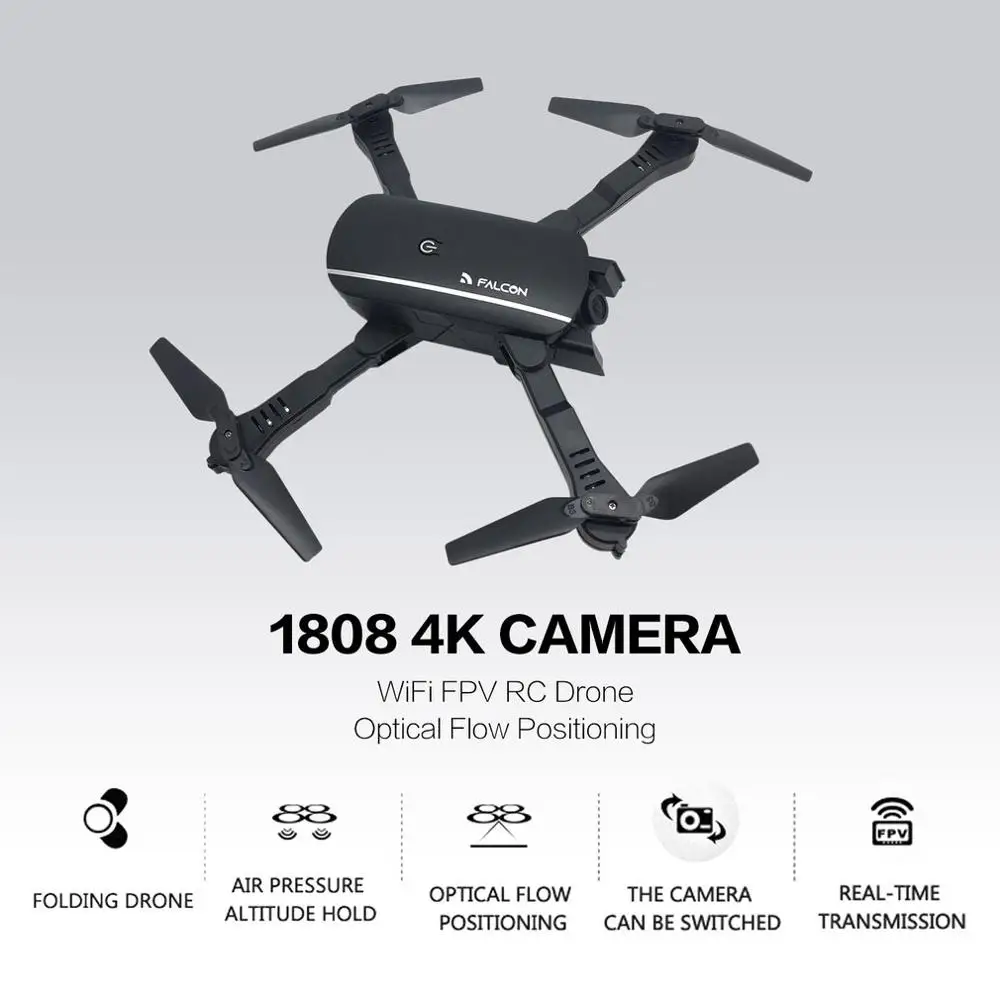 1808 WiFi FPV RC Drone 4K Camera Optical Flow Positioning HD Dual Camera Aerial Video RC Aircraft Airplane Kids Toys
1808 WiFi FPV RC Drone 4K Camera Optical Flow Positioning HD Dual Camera Aerial Video RC Aircraft Airplane Kids Toys