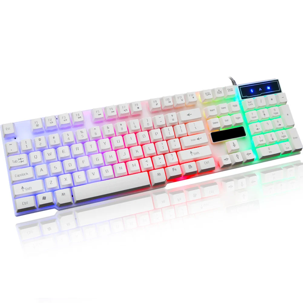 

Gaming Keyboard 104 Keys Mechanical Fell Wired USB Keyboards RGB LED Backlit for Overwatch LOL VDX99