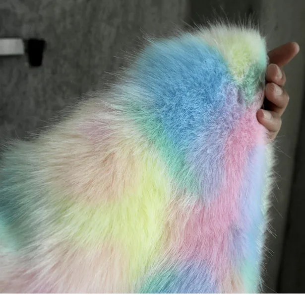 

Imitation fox fur, artificial fur, long hair, environmentally friendly creative clothing designer fabric