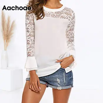 White Lace Chiffon Blouse Ruffle Long Sleeve Shirt 2020 New Spring Summer Womens Tops and Blouses Tunics Chemisier Femme Blusas
White Lace Chiffon Blouse Ruffle Long Sleeve Shirt 2020 New Spring Summer Womens Tops and Blouses Tunics Chemisier Femme Blusas