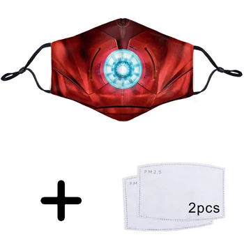 Iron Man Fashion Reusable PM2.5 2Pcs Filter 3D Mouth Mask Anti Dust Face Mask Windproof Mouth-muffle Bacteria Proof Flu Mask
Iron Man Fashion Reusable PM2.5 2Pcs Filter 3D Mouth Mask Anti Dust Face Mask Windproof Mouth-muffle Bacteria Proof Flu Mask