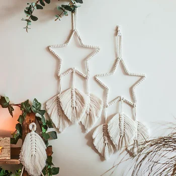 Hand Woven Pentagram Shape Tapestry Wall Hanging Ornaments Crafts Home Living Room Pendant Jewelry Children's Room Decoration
Hand Woven Pentagram Shape Tapestry Wall Hanging Ornaments Crafts Home Living Room Pendant Jewelry Children's Room Decoration