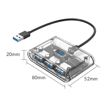 4-port USB3.0 transparent hub supports system Windows, Mac OS, Linux one-piece design, line length 0.3M,ORICO LV1U3-4A
4-port USB3.0 transparent hub supports system Windows, Mac OS, Linux one-piece design, line length 0.3M,ORICO LV1U3-4A