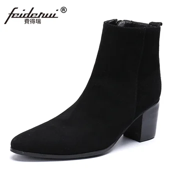 Plus Size New Elegant Man High Heels Pointed Toe Handmade Riding Shoes Cow Suede Leather Men's Motorcycle Ankle Boots SL636
Plus Size New Elegant Man High Heels Pointed Toe Handmade Riding Shoes Cow Suede Leather Men's Motorcycle Ankle Boots SL636