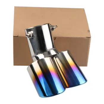 Universal Exhaust Muffler Pipe End Stainless Steel Car Round Mouth Double Pipe Tail Pipe Car Tail Throat Exhaust Pipe 
Universal Exhaust Muffler Pipe End Stainless Steel Car Round Mouth Double Pipe Tail Pipe Car Tail Throat Exhaust Pipe