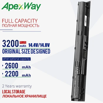 ApexWay 2200mAh 14.8V Laptop Battery For HP Pavilion 14-ab011TX 15-ab038TX 17-g001NA series KI04 HSTNN-DB6T HSTNN-LB6S TPN-Q158 
ApexWay 2200mAh 14.8V Laptop Battery For HP Pavilion 14-ab011TX 15-ab038TX 17-g001NA series KI04 HSTNN-DB6T HSTNN-LB6S TPN-Q158