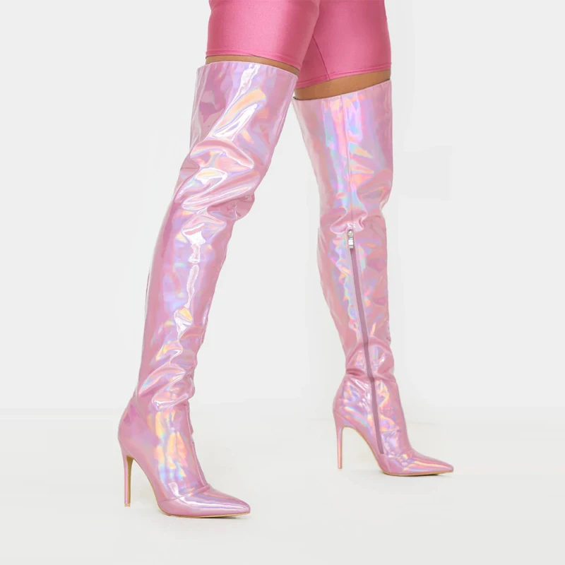 Siddons 2020 Pink Fashion Pointed Toe High Heels Women Over The Knee Boots Laser Sexy Runway Ladies Shoes Woman Thigh High Boots
Siddons 2020 Pink Fashion Pointed Toe High Heels Women Over The Knee Boots Laser Sexy Runway Ladies Shoes Woman Thigh High Boots