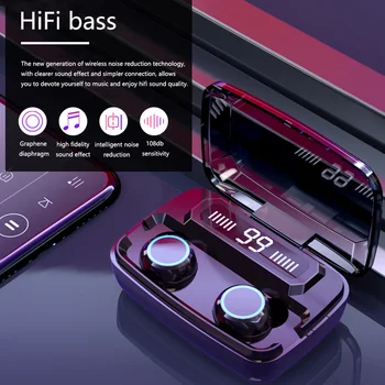 M11 TWS Mini Wireless Earphone LED Digital Display Touch IPX7 Waterproof Wireless Bluetooth 5.0 Earphone Cordless Earphone
M11 TWS Mini Wireless Earphone LED Digital Display Touch IPX7 Waterproof Wireless Bluetooth 5.0 Earphone Cordless Earphone