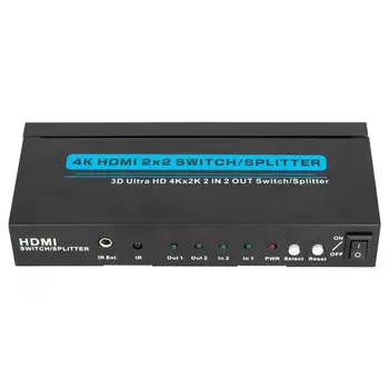 4K HDMI switch 2X2 HDMI switch splitter 2X2 2 in 2 Out 3D with remote control power supply
4K HDMI switch 2X2 HDMI switch splitter 2X2 2 in 2 Out 3D with remote control power supply