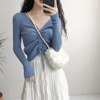 Ladies Knitted Sweater Woman Women Slim Fit Fashion Casual V-neck Solid Winter Drawstring Long Sleeve Sweat Sweaters!
Ladies Knitted Sweater Woman Women Slim Fit Fashion Casual V-neck Solid Winter Drawstring Long Sleeve Sweat Sweaters!
