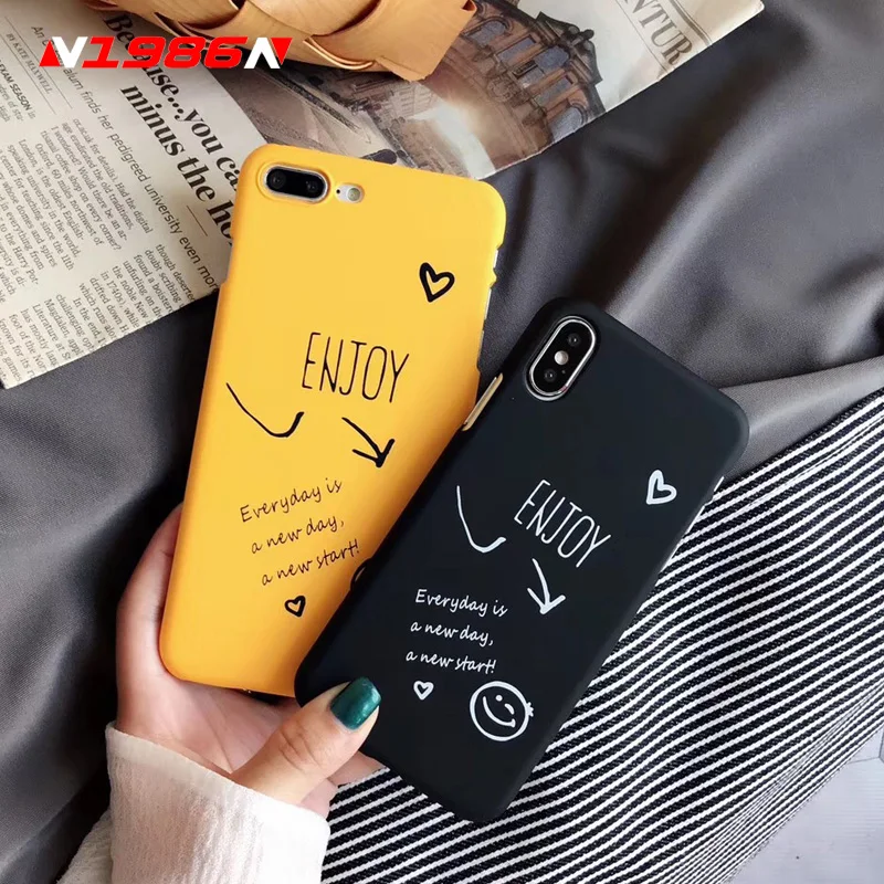 N1986N For iPhone 6 6s 7 8 Plus X XR XS Max Phone Case Fashion Cute Cartoon Letter Enjoy Ultra Thin Hard PC Case For iPhone X
N1986N For iPhone 6 6s 7 8 Plus X XR XS Max Phone Case Fashion Cute Cartoon Letter Enjoy Ultra Thin Hard PC Case For iPhone X