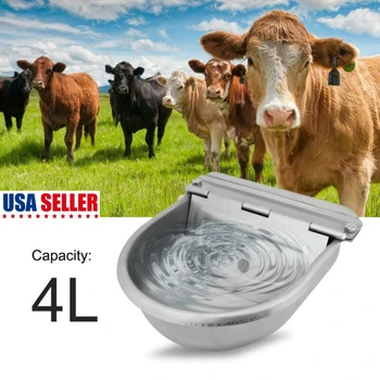 4L Stainless Steel Water Trough Bowl Automatic Drinking for Horses Goats Sheep Cattle Water Device Tool Accessory Hot Sale
4L Stainless Steel Water Trough Bowl Automatic Drinking for Horses Goats Sheep Cattle Water Device Tool Accessory Hot Sale