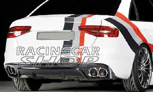 R STYLE Carbon Fiber Rear Diffuser Spoiler For AUDI A4 A4L B9 2013UP