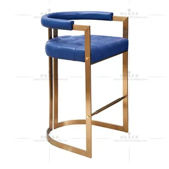 Hong Kong Style Light Luxury Stainless Steel High Stool Bar Chair Hong Kong Style Designer Sales Office Front Desk Metal Bar Sto
Hong Kong Style Light Luxury Stainless Steel High Stool Bar Chair Hong Kong Style Designer Sales Office Front Desk Metal Bar Sto