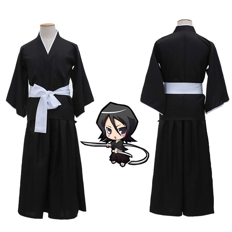 

Bleach Kuchiki Rukia Cosplay Costumes Kurosaki Ichigo Die Pa Soul Society Shinigami Kimono Full Outfit Thousand-Year Blood War