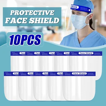10pcs Transparent Safety Full Face Cover Mask Visor Eye Protection Anti-fog Protective Prevent Saliva Splash Mask Dropshipping
10pcs Transparent Safety Full Face Cover Mask Visor Eye Protection Anti-fog Protective Prevent Saliva Splash Mask Dropshipping