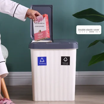 One-click open classification trash can solid and durable plastic square waste paper basket with lid separation classification o
One-click open classification trash can solid and durable plastic square waste paper basket with lid separation classification o