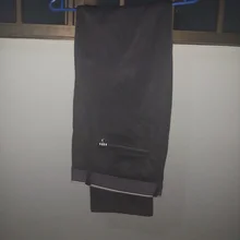 Pantalones largos de negocios para hombre, prenda de vestir elástica de corte recto, sin planchar, de primera calidad, a la moda, Formal