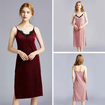 Velvet Nightdress Women's New Spring Sexy And Comfortable Suspender Skirt Long Can Be Worn At Home
Velvet Nightdress Women's New Spring Sexy And Comfortable Suspender Skirt Long Can Be Worn At Home