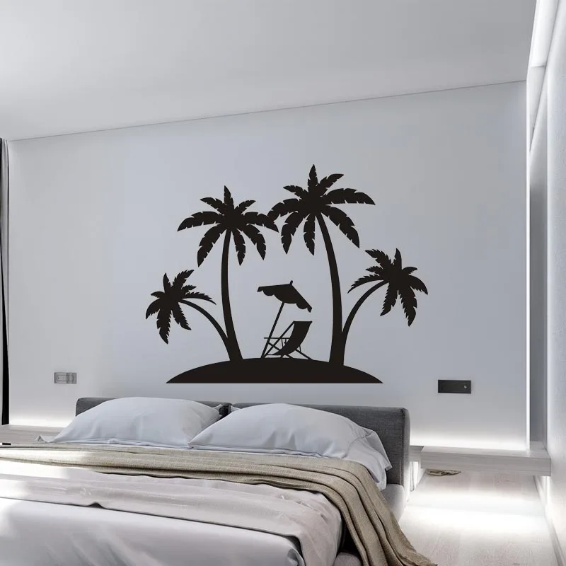 Фото Наклейка для домашнего декора Палм-пляжа Виниловая наклейка на остров кокосовое