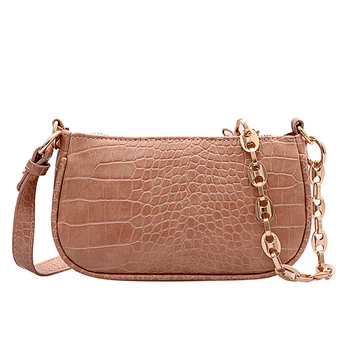 Luxury women's bag fashion crocodile pattern shoulder bag 2020 simple high quality PU leather chain women's shoulder bag
Luxury women's bag fashion crocodile pattern shoulder bag 2020 simple high quality PU leather chain women's shoulder bag
