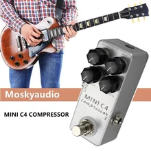 

Moskyaudio Compressor Guitar Effect Pedal Mini C4 Compressor Pedal Aluminum Alloy Guitar & Bass Effect Pedal Musical Instrument