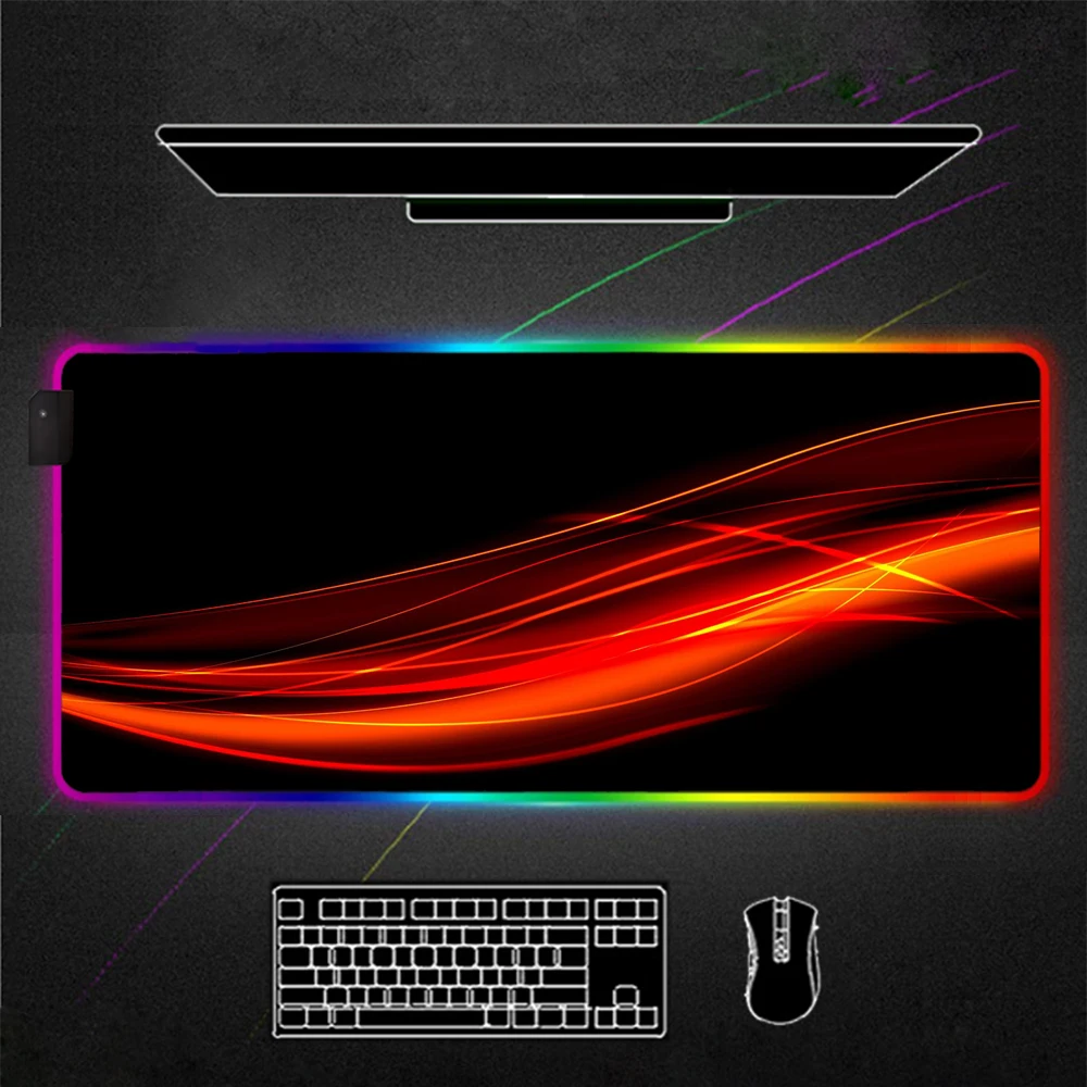 mousepad rgb Black and red Gamer Accessories keyboard pad Large LED Mouse Pad Gaming PC Desk Play Mat with Backlit muismat
mousepad rgb Black and red Gamer Accessories keyboard pad Large LED Mouse Pad Gaming PC Desk Play Mat with Backlit muismat