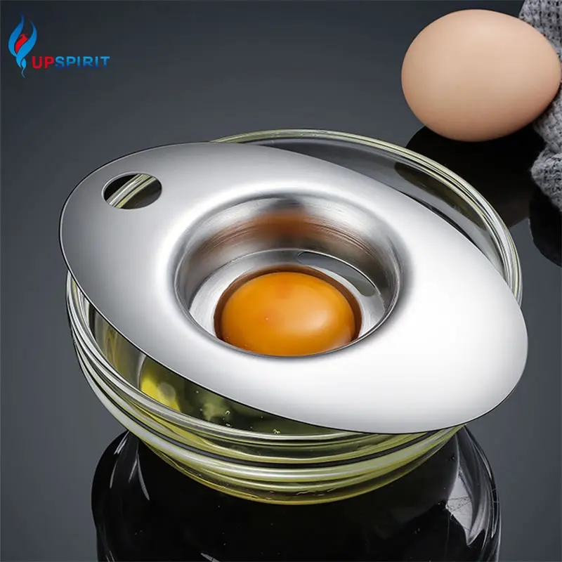 

Upspirit Stainless Steel Egg White Yolk Separator Eggs Whites Divider Egg Filter Strainer Baking Cooking Tools Kitchen Gadgets